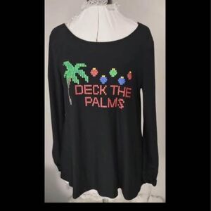 Blouse Large Joyland Christmas lightweight smooth pit-pit=19” length=27” C3214